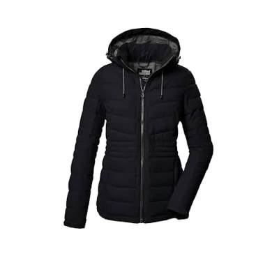 Imagen de killtec Mujer Chaqueta acolchada con capucha cremallera/chaqueta funcional repelente al agua KOW 10 WMN QLTD JCKT, schwarz, 42, 41807 000