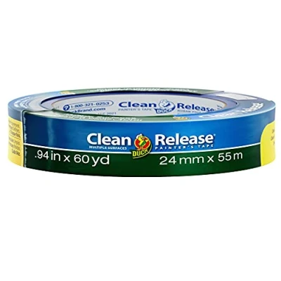 Imagen de Duck Tape Blue Clean Cinta adhesiva para pintar y decorar interiores (24 mm x 55 m)