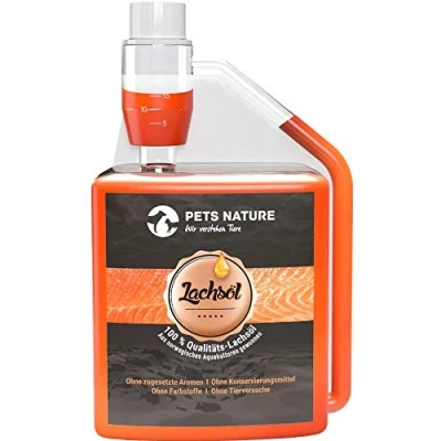 Imagen de Pets Nature Aceite de salmón para Perros y Gatos, Puro Pescado Premium con Omega 3 6 su Perro, Gato Caballo, 500 ml