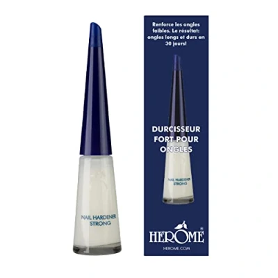 Imagen de Herome Fortalecedor de Uñas Strong 10ml para Sensibles, Esmalte Endurecedor Uñas, un Crecimiento Fuerte y Rápido, Fórmula sin Formaldehído