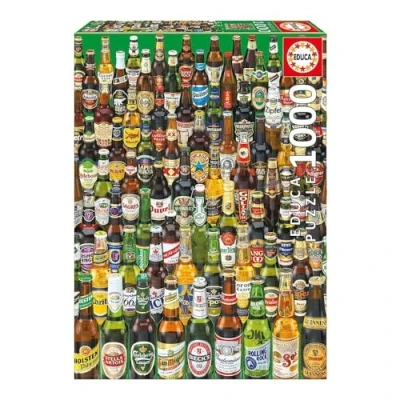 Imagen de Educa Puzzle de 1000 Piezas para Adultos Cervezas. Medidas: 48 x 68 cm. Incluye Fix colgarlo una Vez finalizado. A Partir 14 años (12736)