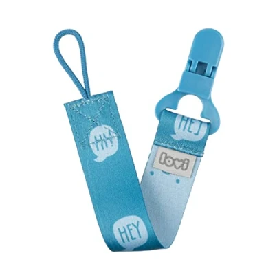 Imagen de LOVI Cinta para chupete, En estampados de moda, Práctico, Clip sólido, Cómodo, Hey, Azul