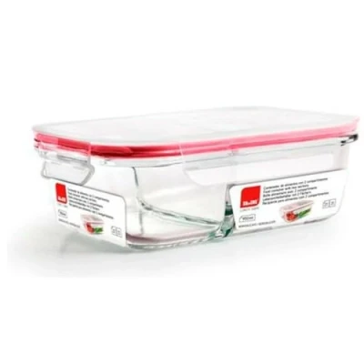 Imagen de IBILI CONTENEDOR DE Vidrio Rectangular 400 ML, Stainless Steel
