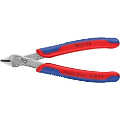 Imagen de Knipex Electronic Super Knips® con fundas multicomponentes 125 mm (cartulina autoservicio/blíster) 78 03 SB