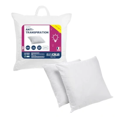 Imagen de Bleu Câlin Juego de 2 Almohadas Antitranspirantes, TopCool, Blanco, 60x60 cm, OTOH