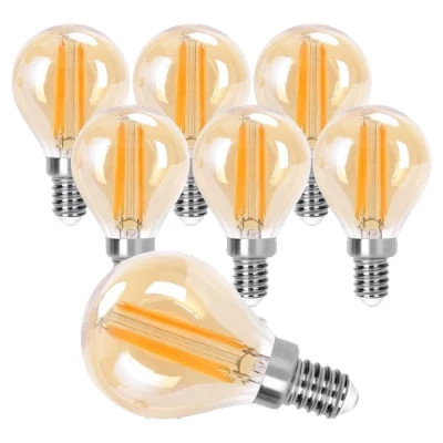 Imagen de Aigostar Vintage Bombilla LED E14, 6W Equivalente a 51W,Luz Cálida 2200K, 660lm, G45 Filamento Led,No Regulable,6 Pieza