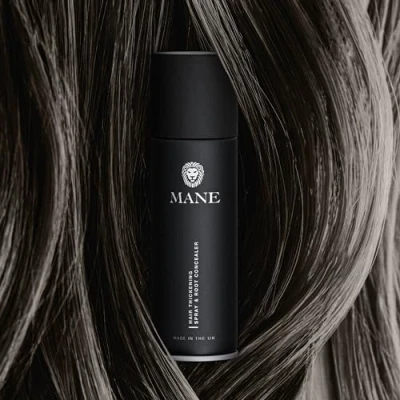 Imagen de Mane hair Thickening spray 200 ml (Black) for loss and thinning hair.