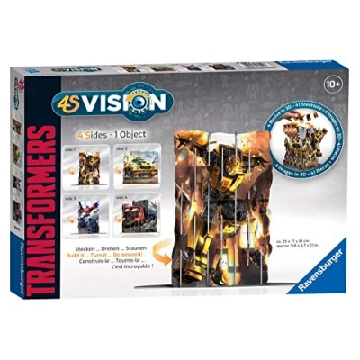 Imagen de Ravensburger 18049 4S Vision Transformers Cats Slot Fit 3D Puzzle [Optimus Prime &amp; Bumblebee], Multicolor (18049)