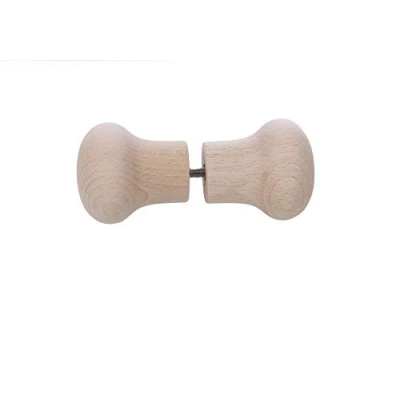 Imagen de eliga Juego de pomos madera para puerta sauna, pieza1