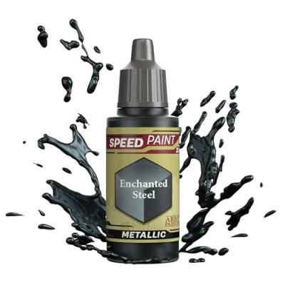 Imagen de The Army Painter Speedpaint Enchanted Steel 2.0, Pintura Acrilica Individual de 18ml Solución Una Capa Para Tabletop Miniaturas Como Warhammer 40k y figuras Dungeons and Dragons.