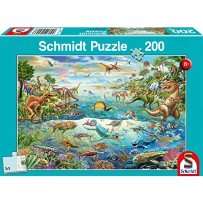 Imagen de Schmidt Spiele Descubre los Dinosaurios, Rompecabezas Infantil de 200 Piezas, Multicolor (SCH56253)