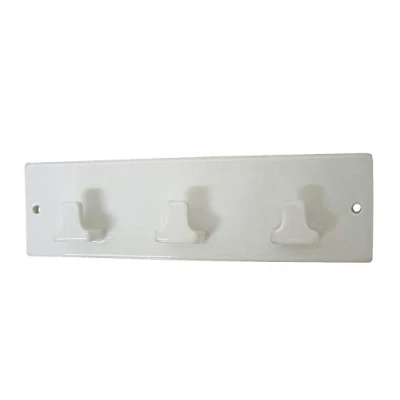 Imagen de Percha Colgador Gancho Colgar Triple Cubo Pared BAÑO Porcelana Blanco