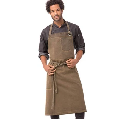 Imagen de Chef Works Abcaq004gbn0 Delantal de Trabajo, marrón Dorado, Talla única Unisex Adulto