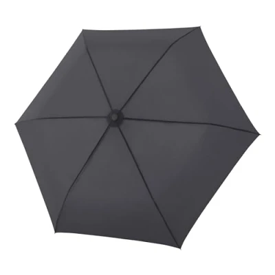 Imagen de Knirps C.250 Paraguas Light de bolsillo, con función Duomatic, Gris oscuro, bolsa, apertura y cierre automáticos, bolsillo pulsador, ligero
