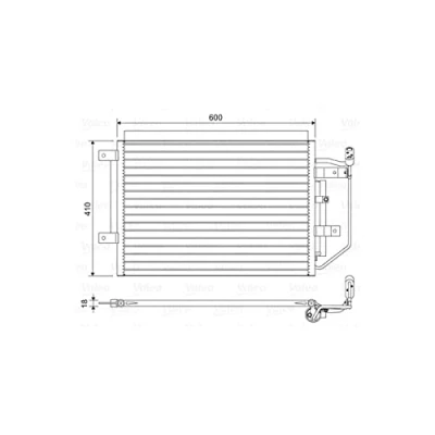 Imagen de VALEO 822556 Condensador con secador Aluminio 410 SMART: Forfour I, Fortwo I Coupé, MITSUBISHI: COLT 6