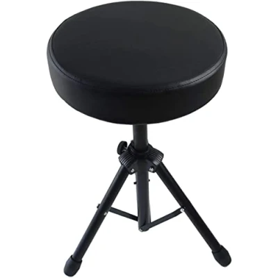 Imagen de Rockstar Taburete Sillin de Bateria Electrónica DSF01 Banqueta con Asiento Acolchado Negro Plegable para Guitarra Teclado Piano Adultos y Jovenes Rockmusic