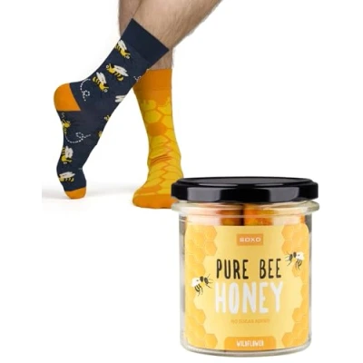 Imagen de soxo Miel Calcetines Mujer Divertidos Regalos Para Hombre Originales Regalo Colores 40 45 Honey Hombres