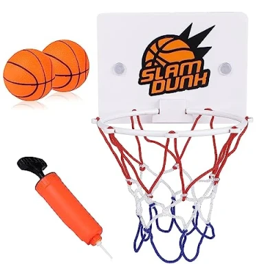 Imagen de JDCMEI Mini Canasta De Baloncesto, Juguetes Baño Bebe Pelota, para Niños con 2 Pelotas Y Bomba Baloncesto Oficina Ventosa Exterior Interior Hogar