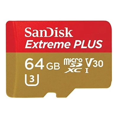 Imagen de Tarjeta de Memoria MicroSDXC SanDisk Extreme Plus 64 GB + Adaptador SD hasta 100 MB/s, Clase 10, U3, V30, A1 (Reacondicionado)