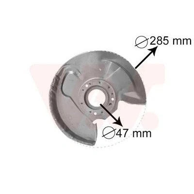 Imagen de VAN WEZEL 3758372 Chapa Protectora de Disco Freno Eje delantero, derecha