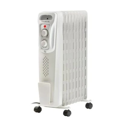 Imagen de Rowenta Intensium BU2620 Radiador de aceite, diseño robusto acero, amplia emisión calor, silencioso, 2000 W, tres ajustes potencia y modo Eco, protección antivuelcos calentamientos