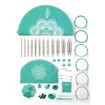 Imagen de KnitPro Mindful Collection The Gratitude Set Stainless Steel Interchangeable Needles 13cm Juego de Agujas, Acero Inoxidable, Azul, Talla única