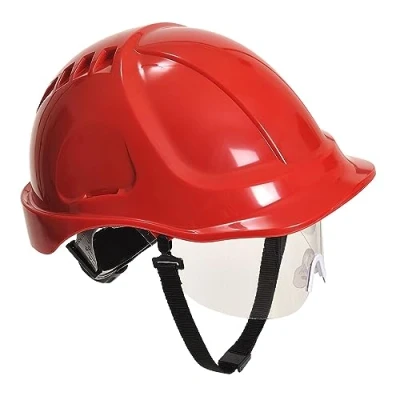 Imagen de Portwest PW54 Endurance Plus Casco de Seguridad con Visera Rojo