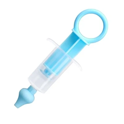 Imagen de Aspirador Nasal Bebes (10 ml), Limpiador de Nariz Seguro, Portátil Para Bebés, Reutilizable Silicone, Bebés y Recién Nacidos, Azul