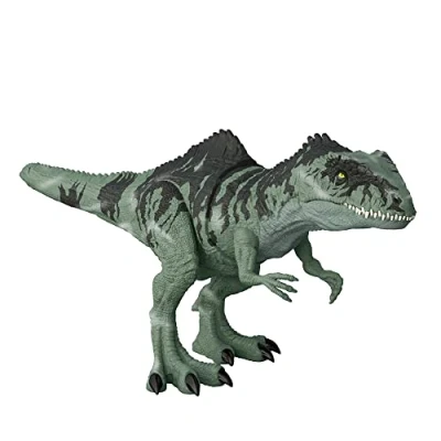 Imagen de Jurassic World Dominion Strike N&#039; Roar Figura de acción dinosaurio gigante articulado con sonidos, juguete +4 años (Mattel GYC94)