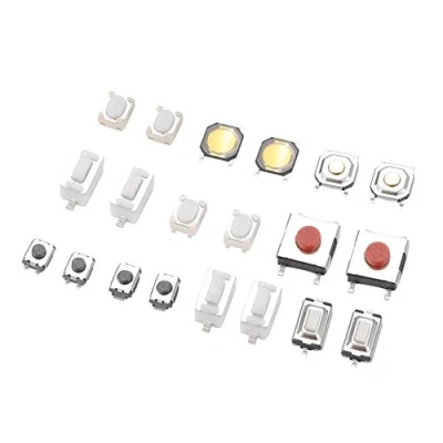 Imagen de Akozon Microinterruptor Interruptor de botón táctil 250pcs Pulsador Micro Momentáneo 10 tipos Interruptores con Caja para Llave Control Remoto Coche