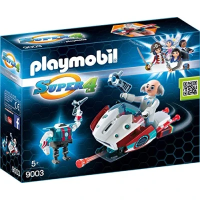 Imagen de PLAYMOBIL Super 4 9003 Dr. X y Robot, Personajes de la Serie 4, Multicolor