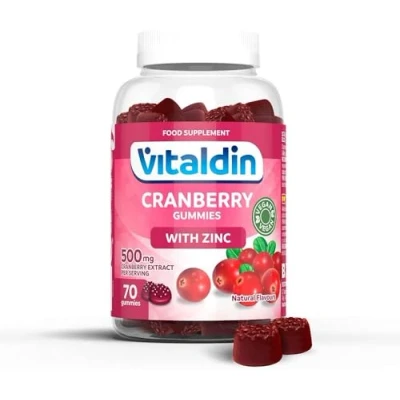 Imagen de VITALDIN Cranberry gummies extracto de Arándano Rojo + Zinc 70 gominolas Vegano