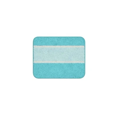 Imagen de Linea Due WAYMORE Alfombra de baño, Polyester, Azul, 40x50 cm