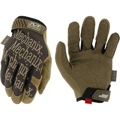 Imagen de Mechanix Wear: guante de trabajo original con ajuste seguro, rendimiento cuero sintético, uso múltiple, duradero, para pantalla táctil, seguridad hombres (marrón, XL)