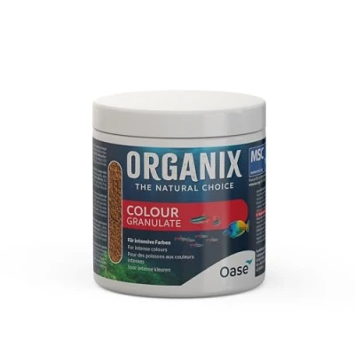 Imagen de OASE ORGANIX Colour Granules, 190 gr comida para peces en forma de gránulos, acuarios colores intensos