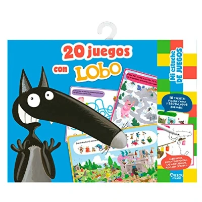 Imagen de AUZOU 20 Juegos con Lobo, Multicolor (XOU 9509176)