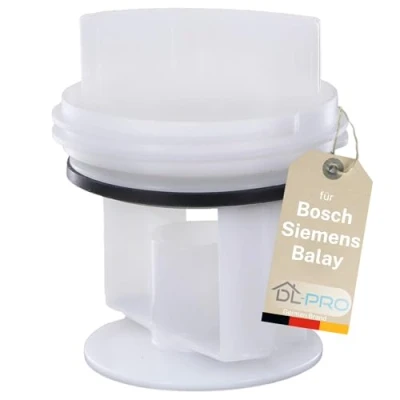 Imagen de DL pro Filtro de pelusa adecuado para Bosch Siemens Balay 605010 00605010 602008 647920 Tapa del tapón tamiz la lavadora con bomba desagüe Askoll