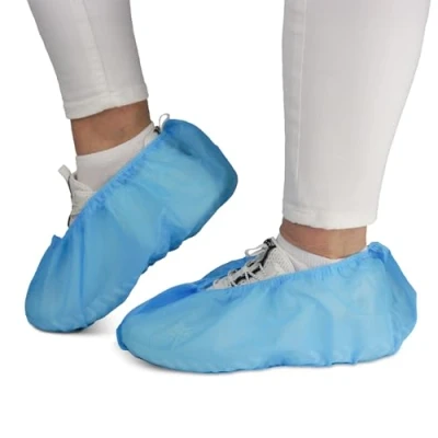 Imagen de 100 ARNOMED cubrezapatos PP desechables, cubrecalzado azul con suela antideslizante, ABS hasta el 47, dimensiones: 17x40cm, resistente para obra
