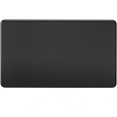 Imagen de Knightsbridge SF8360MB Placa ciega, Negro/Negro, Screwless 2G Blanking Plate Matt Black