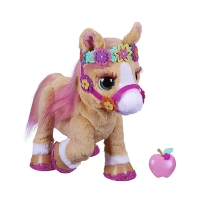 Imagen de FurReal Friends, Canela, Mi Poni con Estilo, Mascota electrónica de 35 cm, Más 80 Sonidos y reacciones, 26 Accesorios, A Partir 4 años
