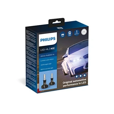 Imagen de Philips Ultinon Pro9000 LED faros delanteros (H3), paquete doble 5.800K