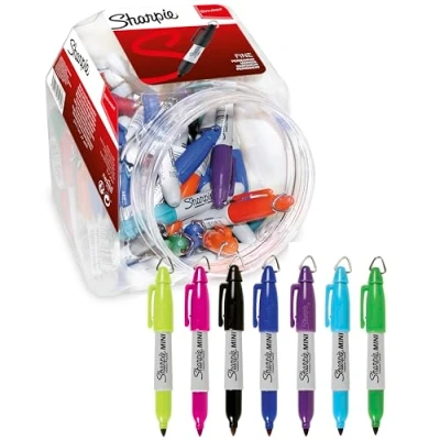 Imagen de SHARPIE Mini rotuladores permanentes, punta fina, colores surtidos, 36 unidades