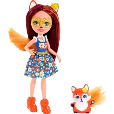 Imagen de Enchantimals Felicity Fox y Flick, muñeca con Mascota, Multicolor, 71