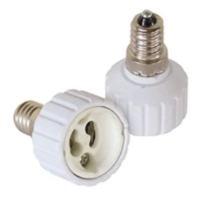 Imagen de 1 adaptador de casquillo lámpara para E14 E27 GU10 B22 bombillas LED halógenas y bajo consumo (E14 a GU10)