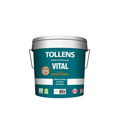 Imagen de VITAL Pintura ANTIBACTERIANA 4L.Pintura pláStica Mate formulada con Iones de Plata. Gran función antibacterias Que inhibe y previene el Crecimiento bacterias Hongos.