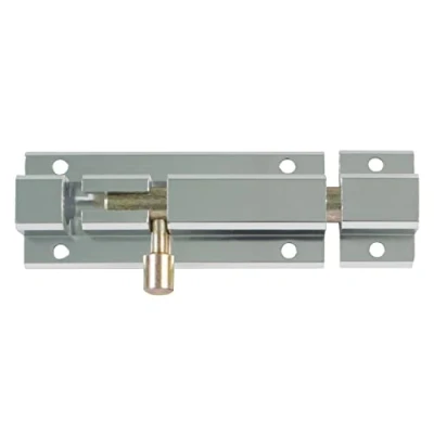 Imagen de Amig Pasador De Sobreponer para Puertas Mod.501 Pestillo Seguridad Cierre Horizontal o Vertical Aluminio con Acabado Plateado Medidas: 250 x 40 mm Incluye Tirafondos