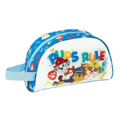 Imagen de Paw Patrol PUPS Rule Neceser Grande Niño, Infantil, Adaptable a Carro, Ideal para Niños de 5 14 Años, Cómodo y Versátil, Calidad Resistencia, 26x16x9 cm, Color