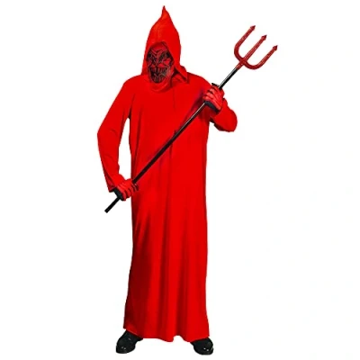Imagen de Widmann Devil Diablo Túnica con Capucha y máscara Disfraces Completo Niño 905, Multicolor, 158 cm / 11 13 Anni (SA 02498)