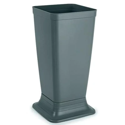 Imagen de AC Paragüero de plástico Modelo Wet Soporte para Paraguas Cuadrado Entrada oficinas, Negocios, hogar Fabricado en España 51,5 x 26 cm Gris