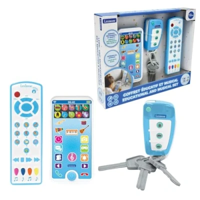 Imagen de Lexibook, Caja educativa teléfono, Mando a Distancia y Llavero, Juego de imitación para niños pequeños, Explora Animales, Instrumentos Musicales Objetos cotidianos, Talla Unica (PS125)